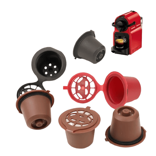 Capsules Café Réutilisables Nespresso - Lot de 36 Pièces avec Cuillère et Brosse capsule