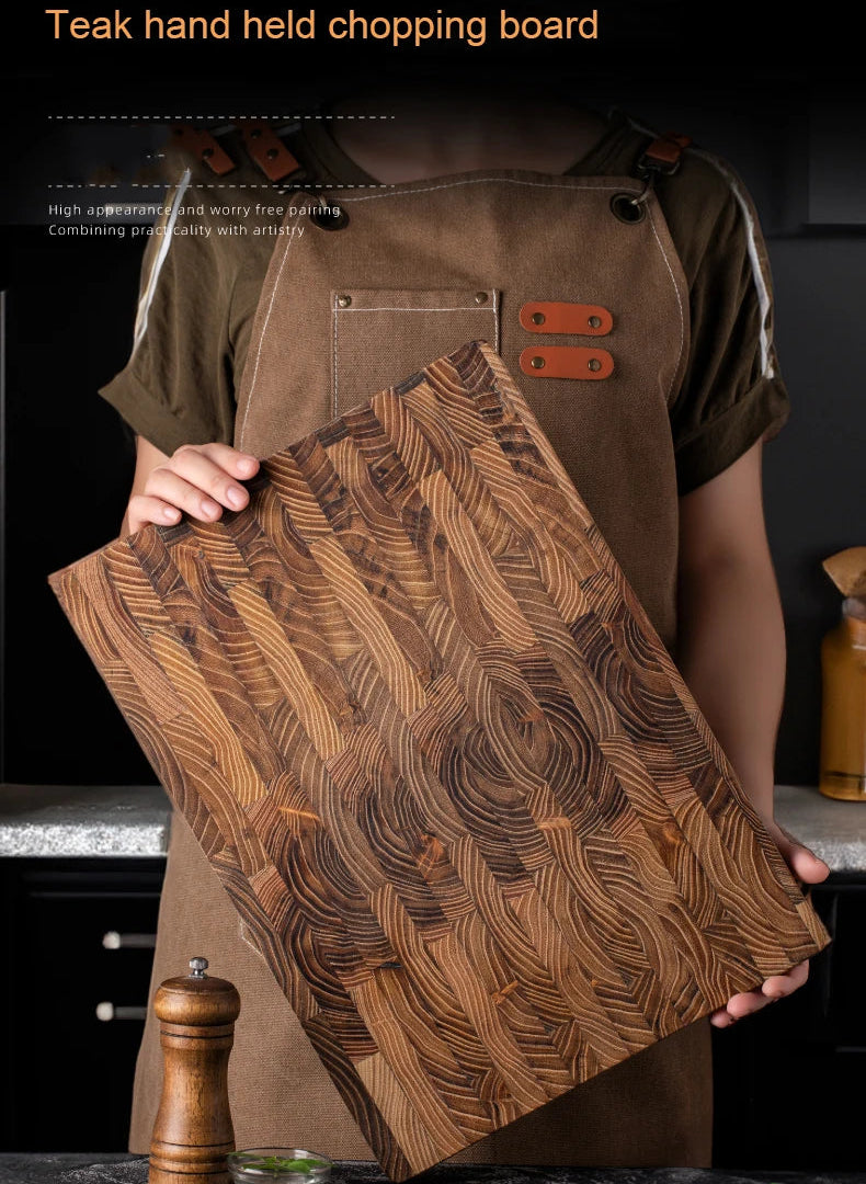Planche à Découper en Bois de Teck Massif – 2 Tailles (34×22 cm ou 42×30 cm)
