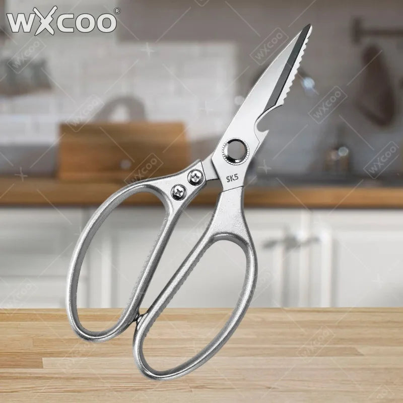 Ciseaux de cuisine inox multifonctions pour couper viandes et os