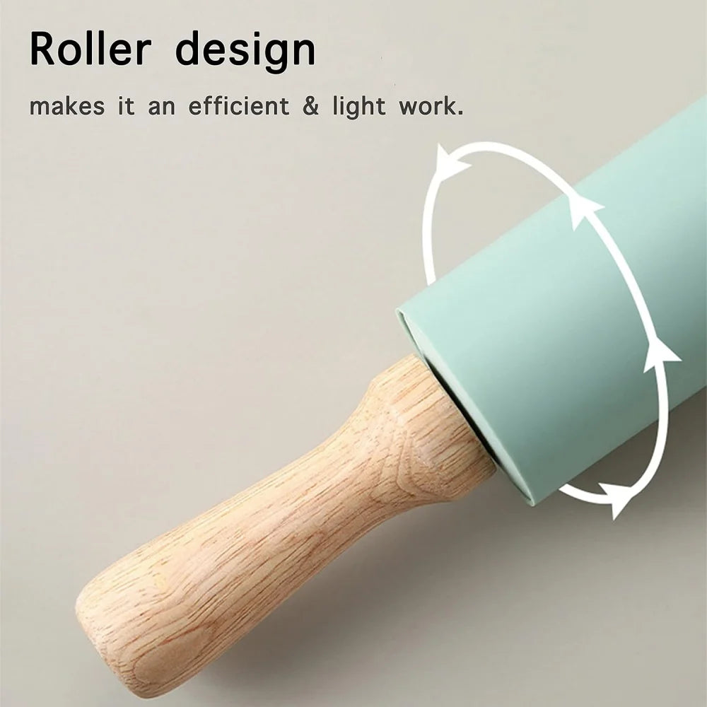 rouleau pâtisserie avec poignées en bois