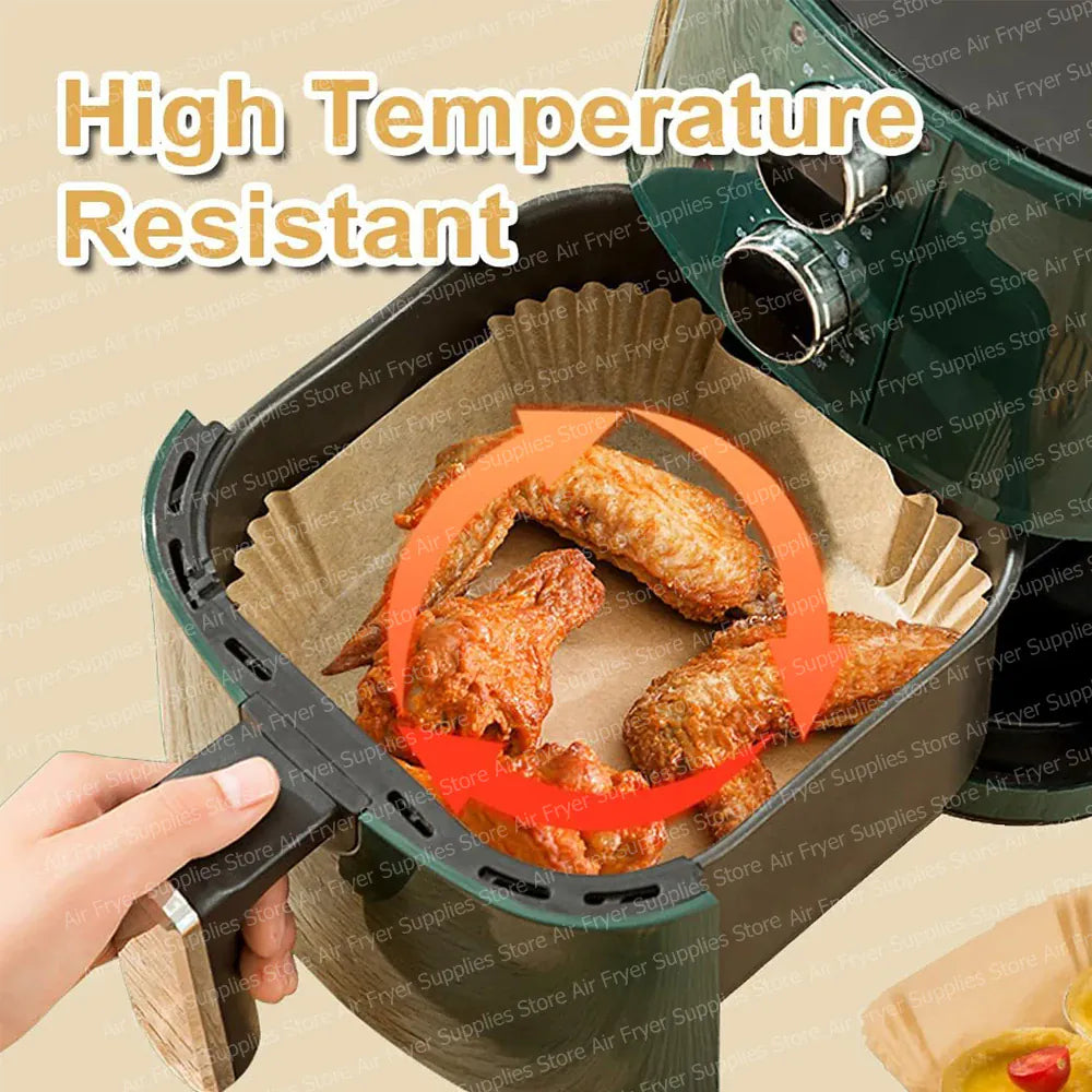 Papier Cuisson Air Fryer Jetable Carré 23 cm Lot de 200 Pièces Air Fryer