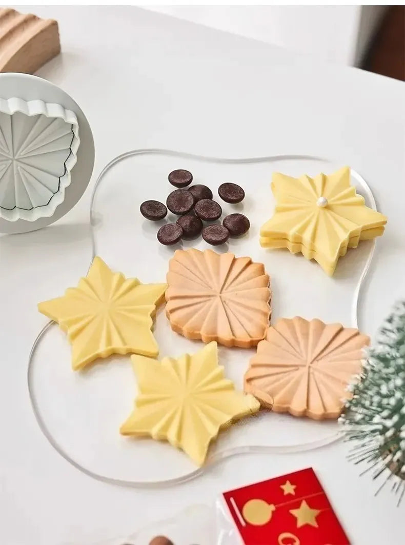 Emporte-pièce en silicone pour biscuits en forme de fleur - 3 pièces emportepieces