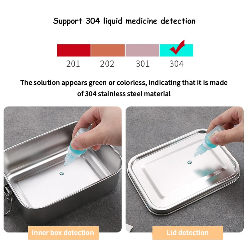 Lunch Box Inox 850ml avec Compartiments Amovibles | Lavable au Lave-Vaiselle