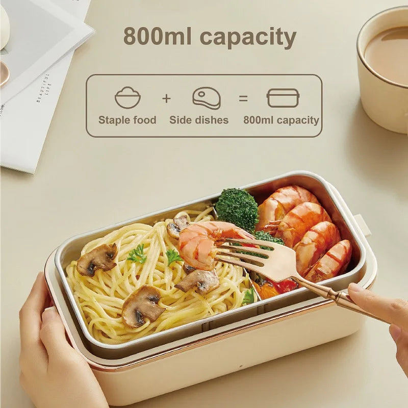 boite repas chauffante en inox de 800ml
