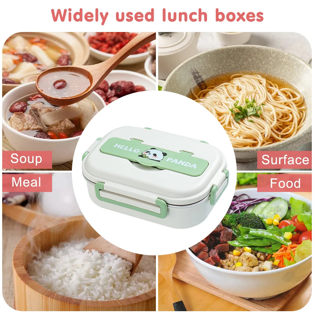 décor panda sur boîte à bento inox 245 gr