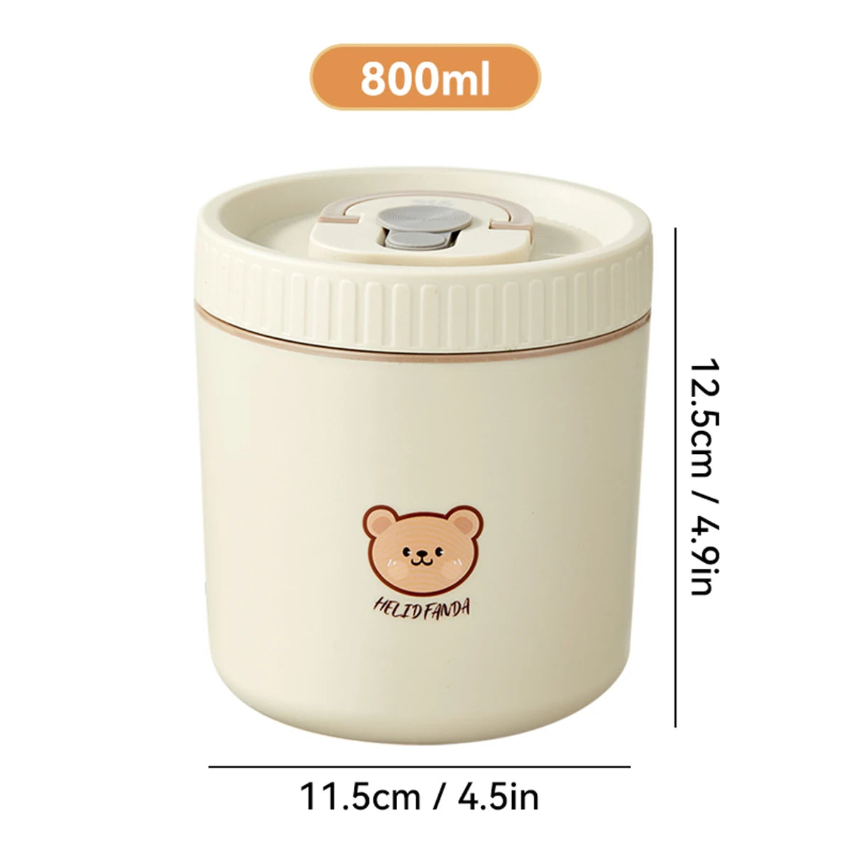 Ensemble de 2 Lunchbox cylindriques isothermes pour enfants (1 litre)