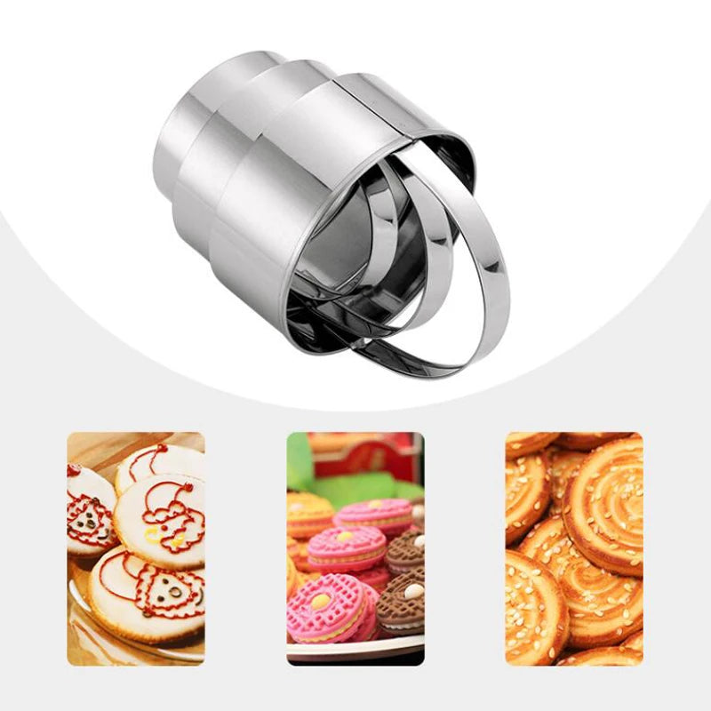 Set de 3 Emporte-Pièces en Acier Inox pour Biscuits et Pâtisseries