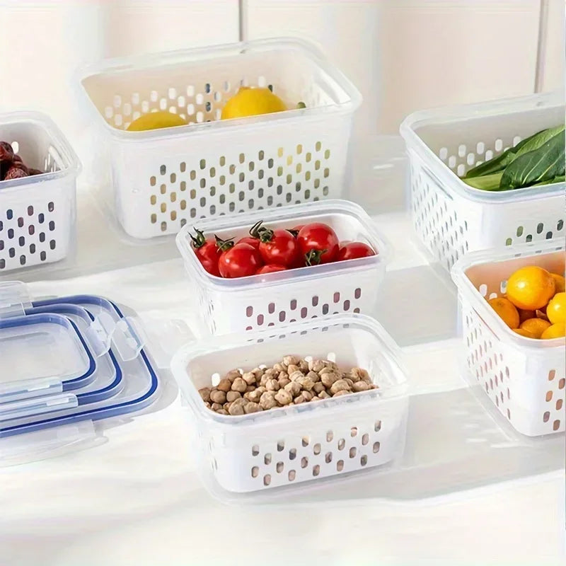 Bac de Rangement Hermétique Multiusages 4 Pièces pour Aliments