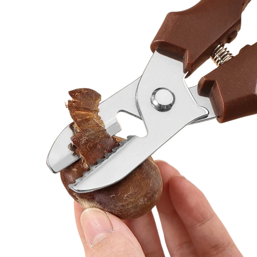 Ciseaux de cuisine multifonctions en acier pour éplucher châtaignes