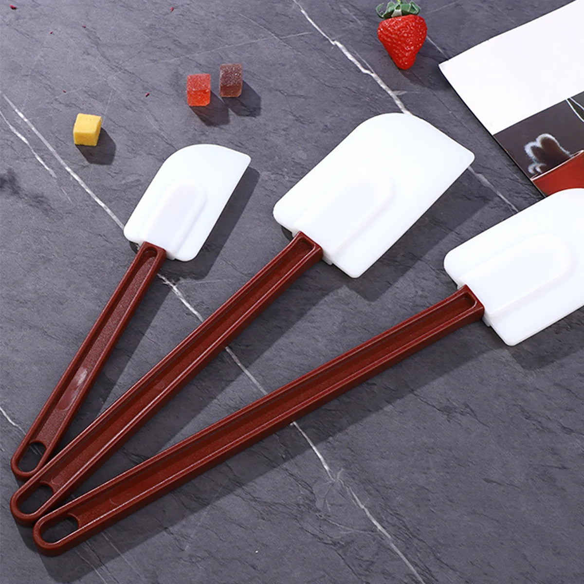 spatules résistantes en silicone pour la cuisine