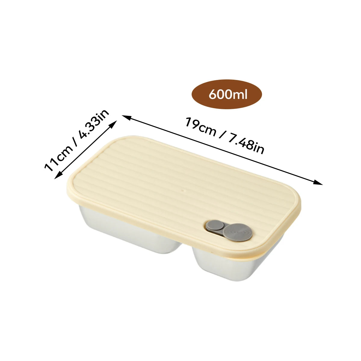 conteneur repas en inox avec couvercle