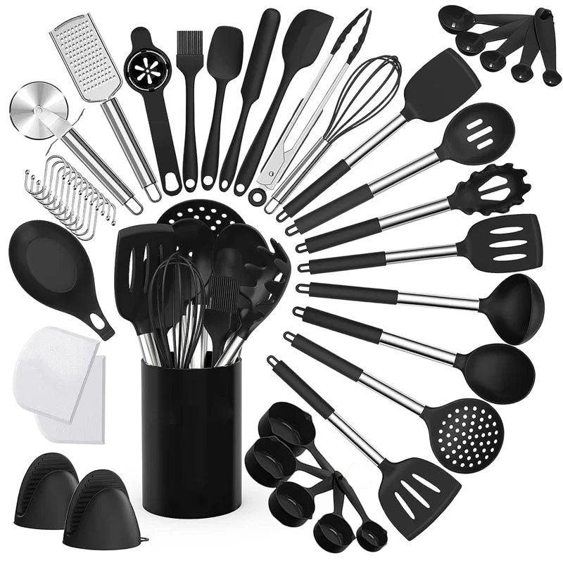 ustensiles de cuisine en silicone pour cuisson saine