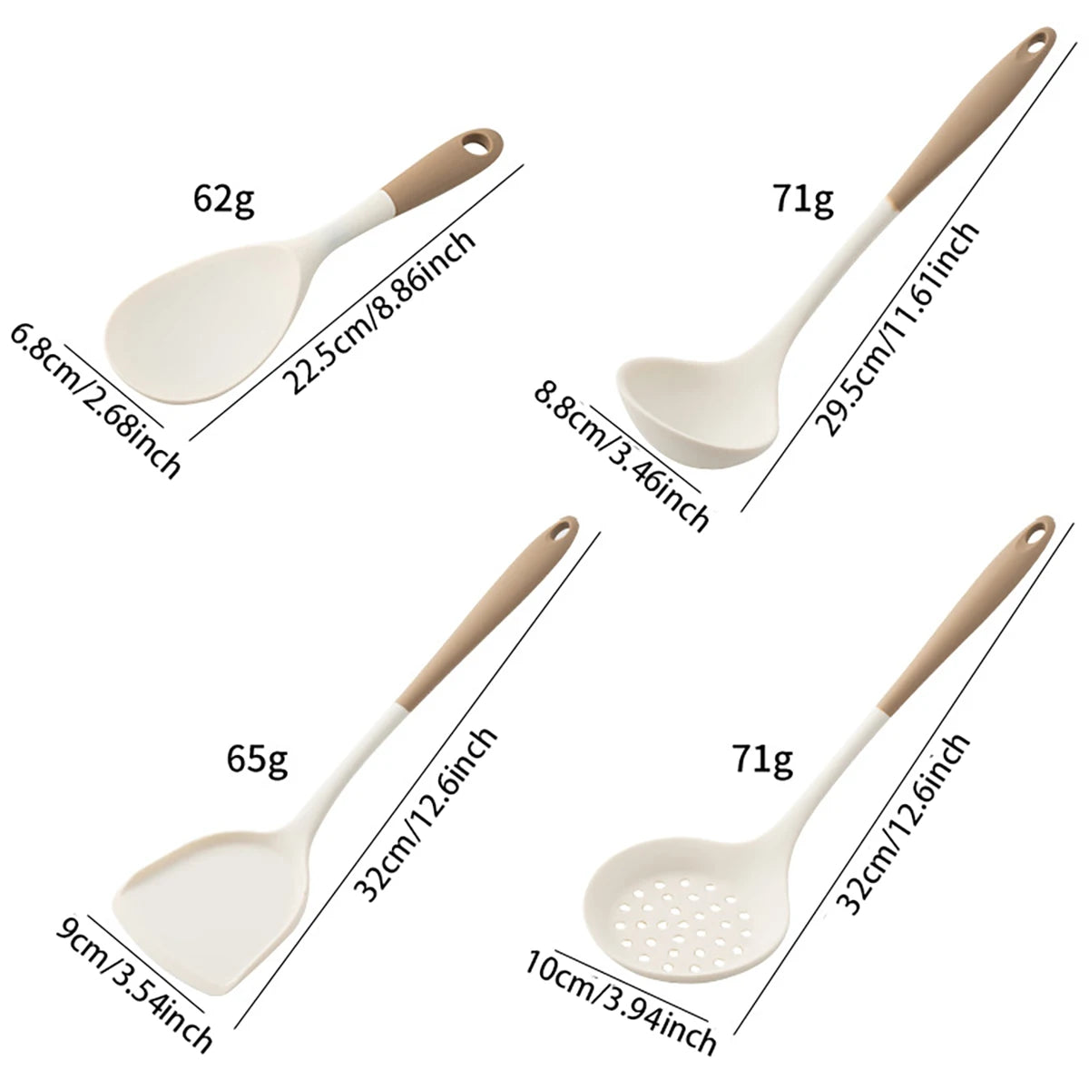 ensembles d'ustensiles de cuisine antidérapants