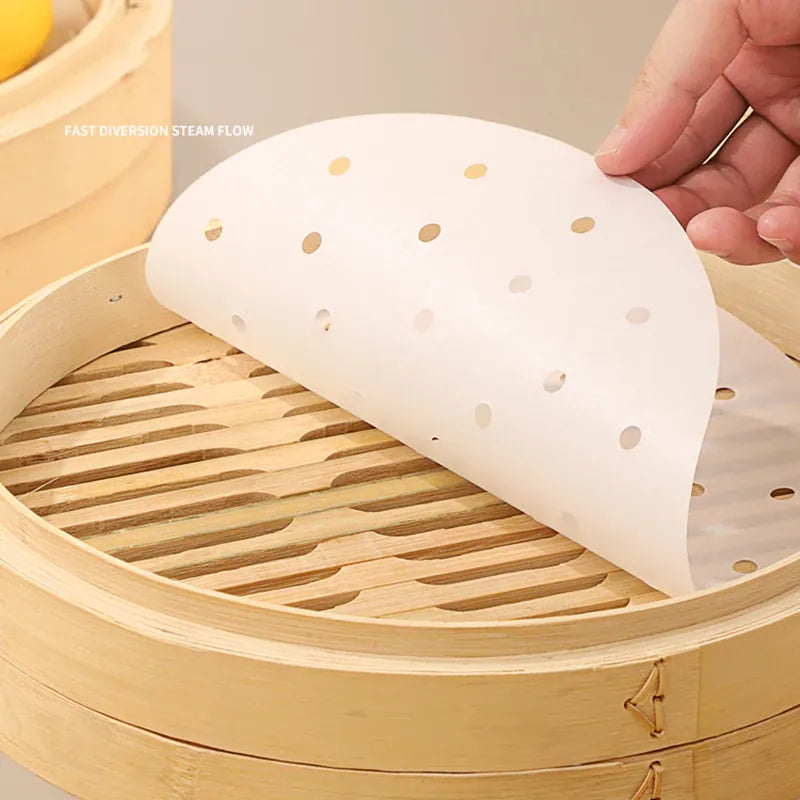 Papier pour Friteuse à Air - Papier Silicone Double-Face Anti-Adhésif pour Cuisson au Four Résistant à l'Huile Tapis de Cuisson