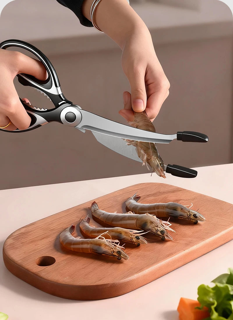 ciseaux grill inox 304 avec accessoires