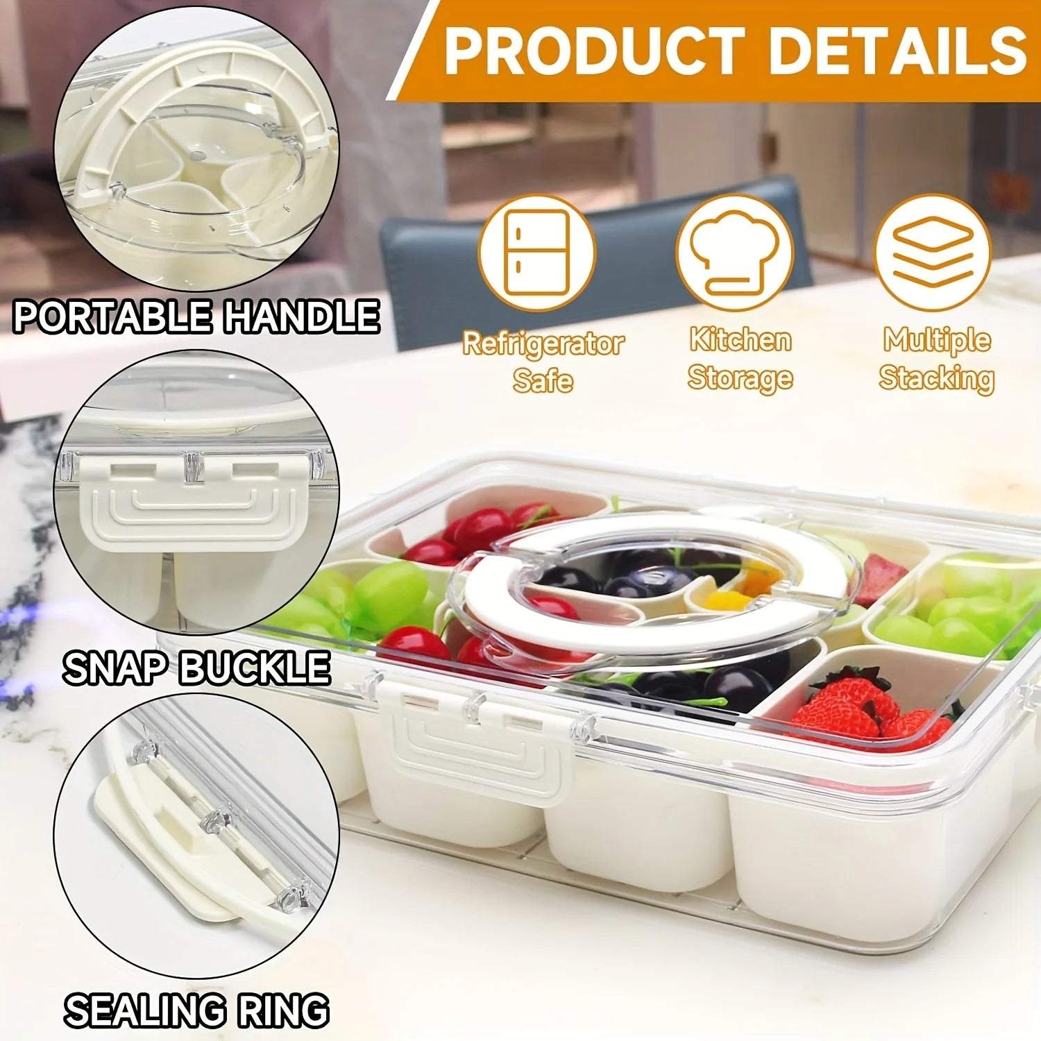 boîte à snacks pratique avec couvercle