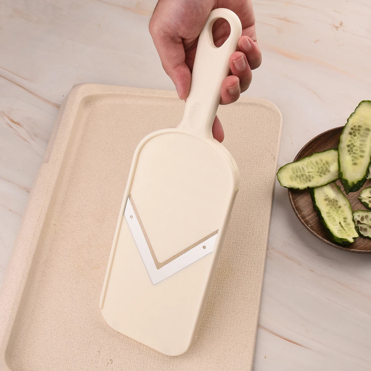 slicer V pour légumes en acier inoxydable