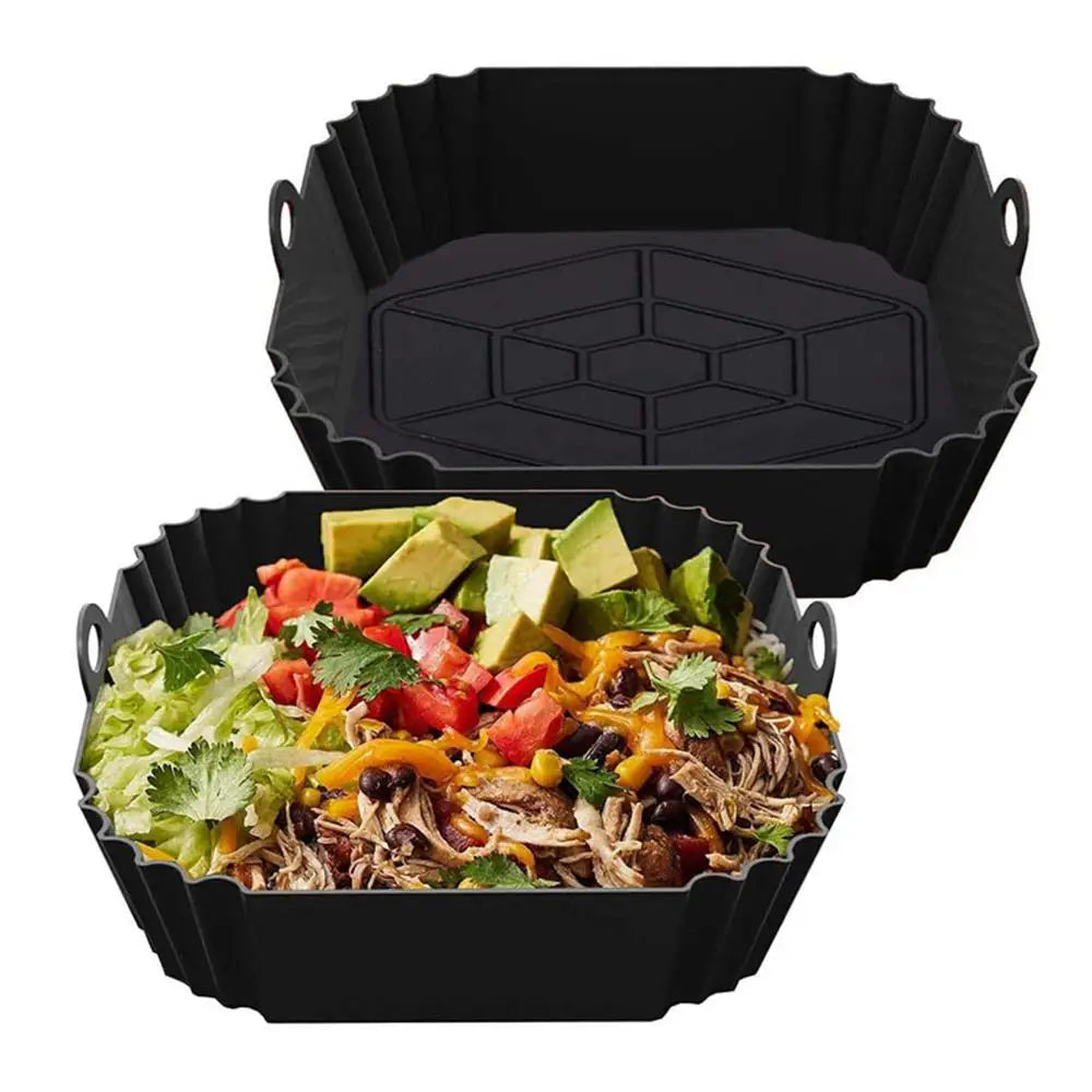 Moule Silicone Réutilisable Air Fryer Carré - 1 Pièce Air Fryer