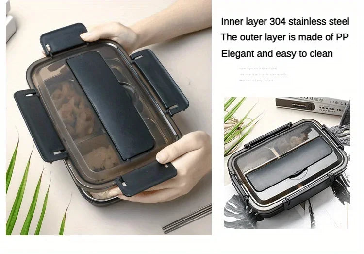 bento inox design avec 34 séparateurs