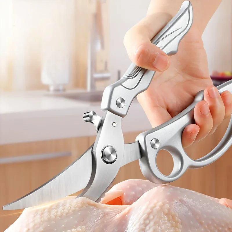 ciseaux de cuisine en inox avec poignée confortable