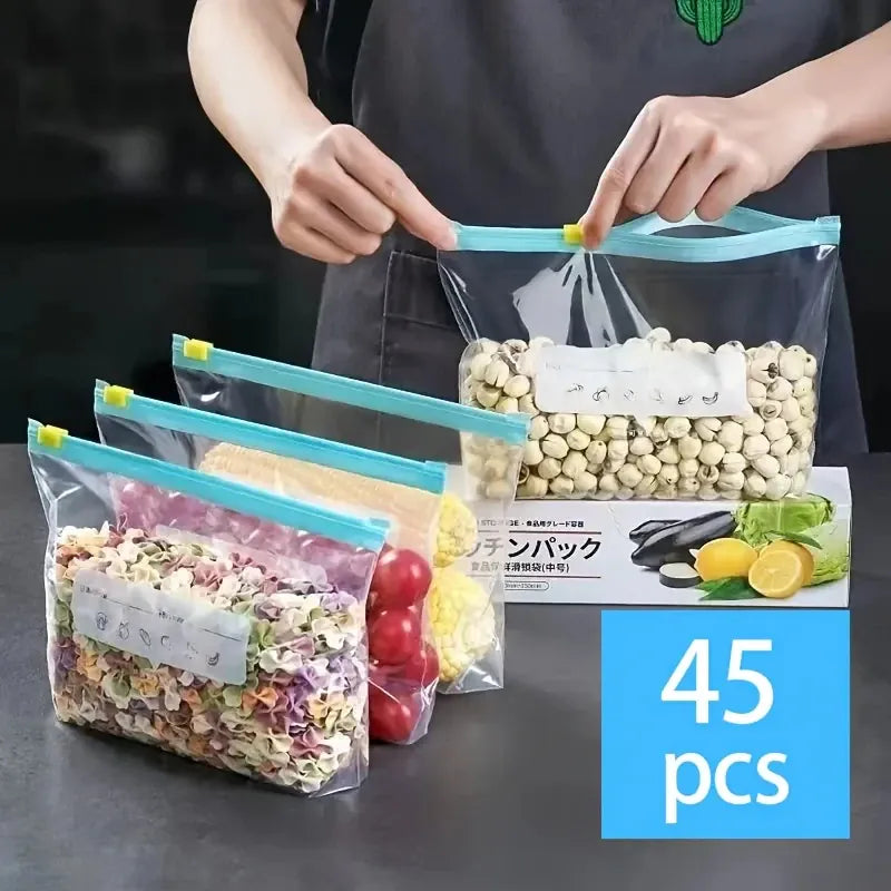 Sachets Zip Alimentaires Réutilisables Hermétiques - Lot de 12 pièces