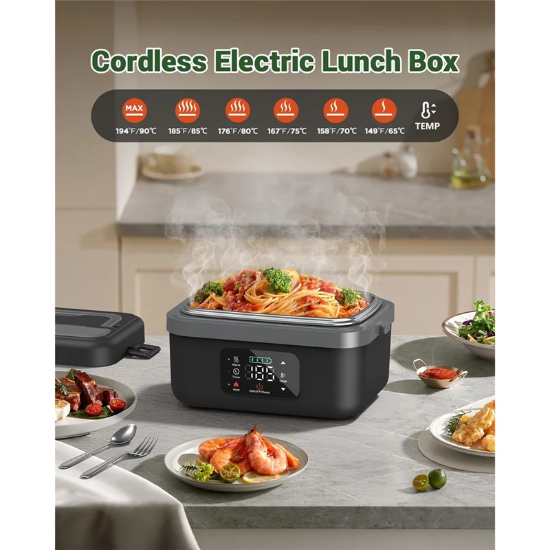 Lunch Box Chauffante Électrique 16000mAh 220V pour Bureau et Voyage