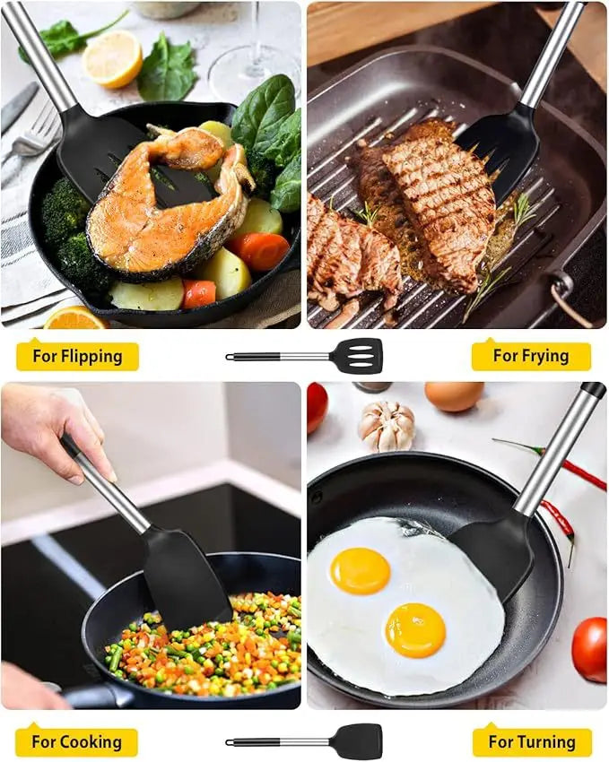 ustensiles de cuisine silicone set de douze pièces