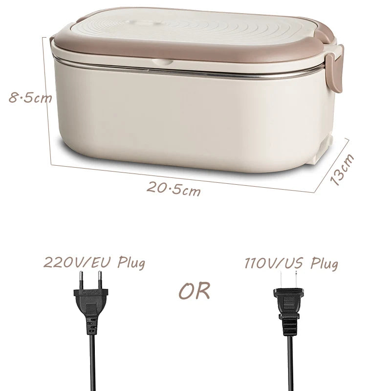 boîte à déjeuner électrique en acier inox