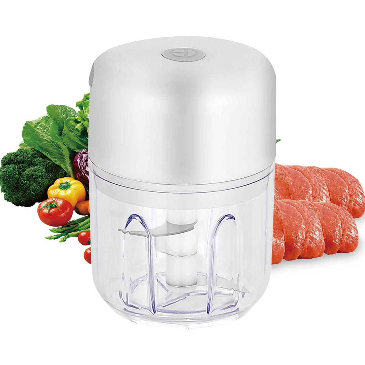 Hachoir électrique sans fil 250ml | Lame en inox pour viande et légumes