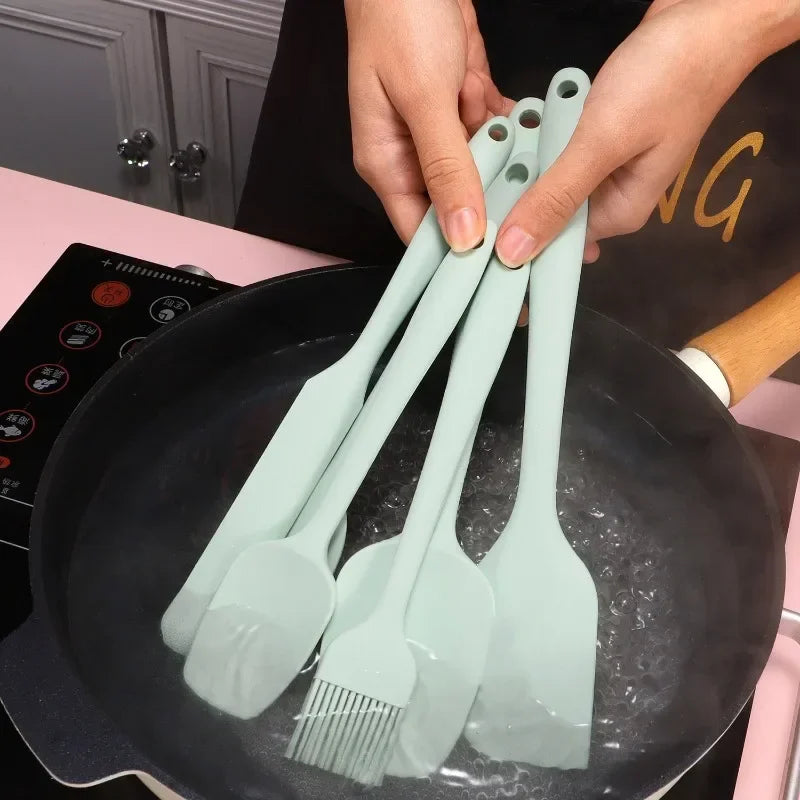 Set Spatules Silicone 6 Pièces Résistantes à la Chaleur pour Cuisine