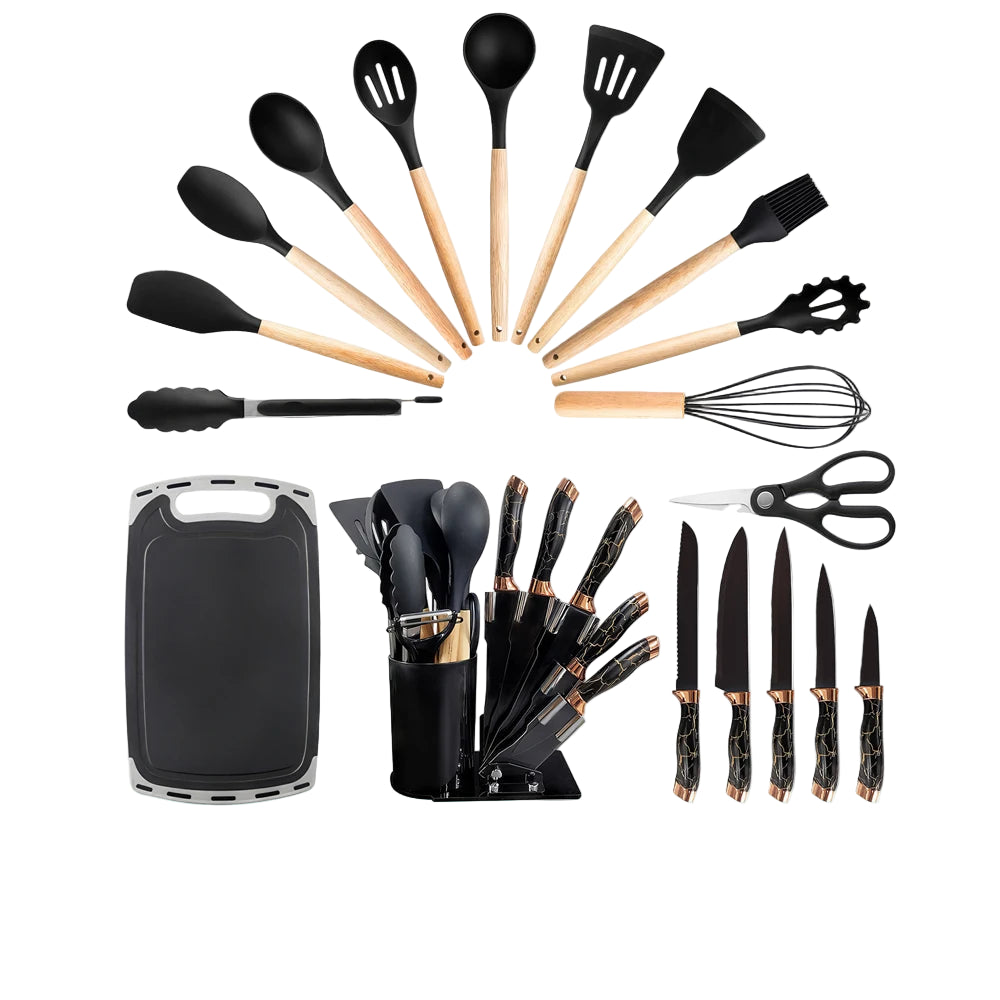 20 ustensiles de cuisine en silicone résistant à 230°C