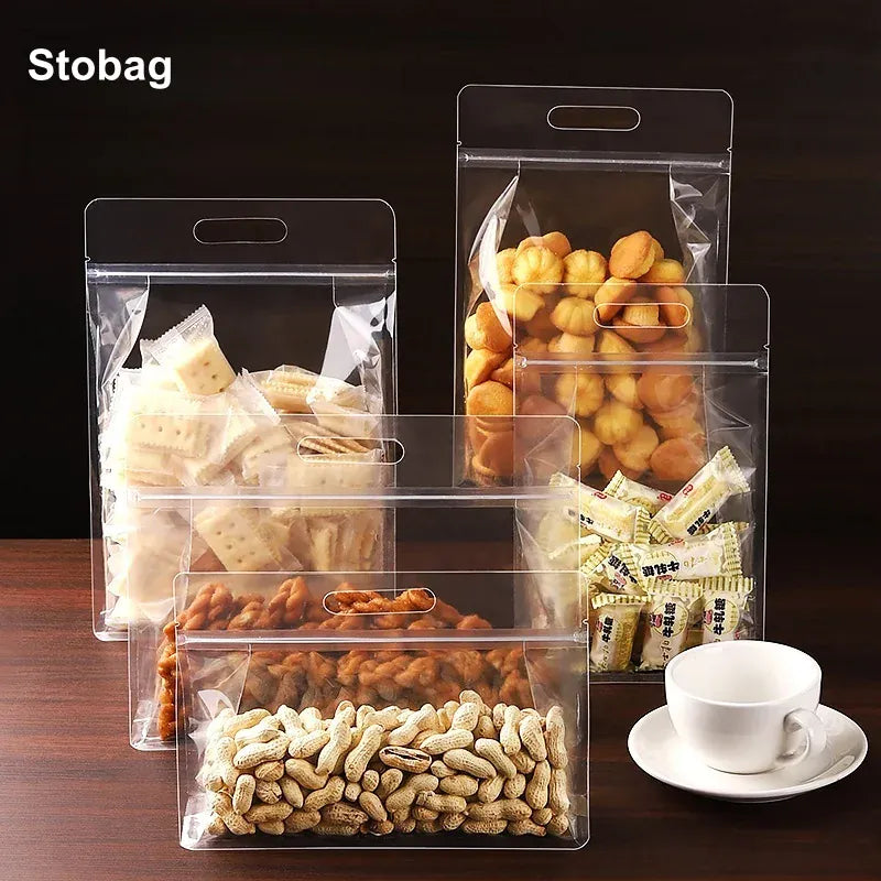 Sachets Zip Alimentaires Transparent - Lot de 50 Pièces avec Zip