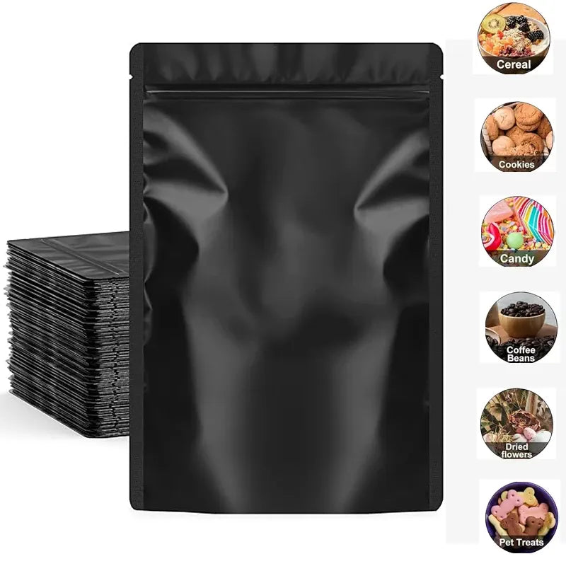 Sachets Zip Alimentaires Hermétiques - Lot de 50 en Aluminum