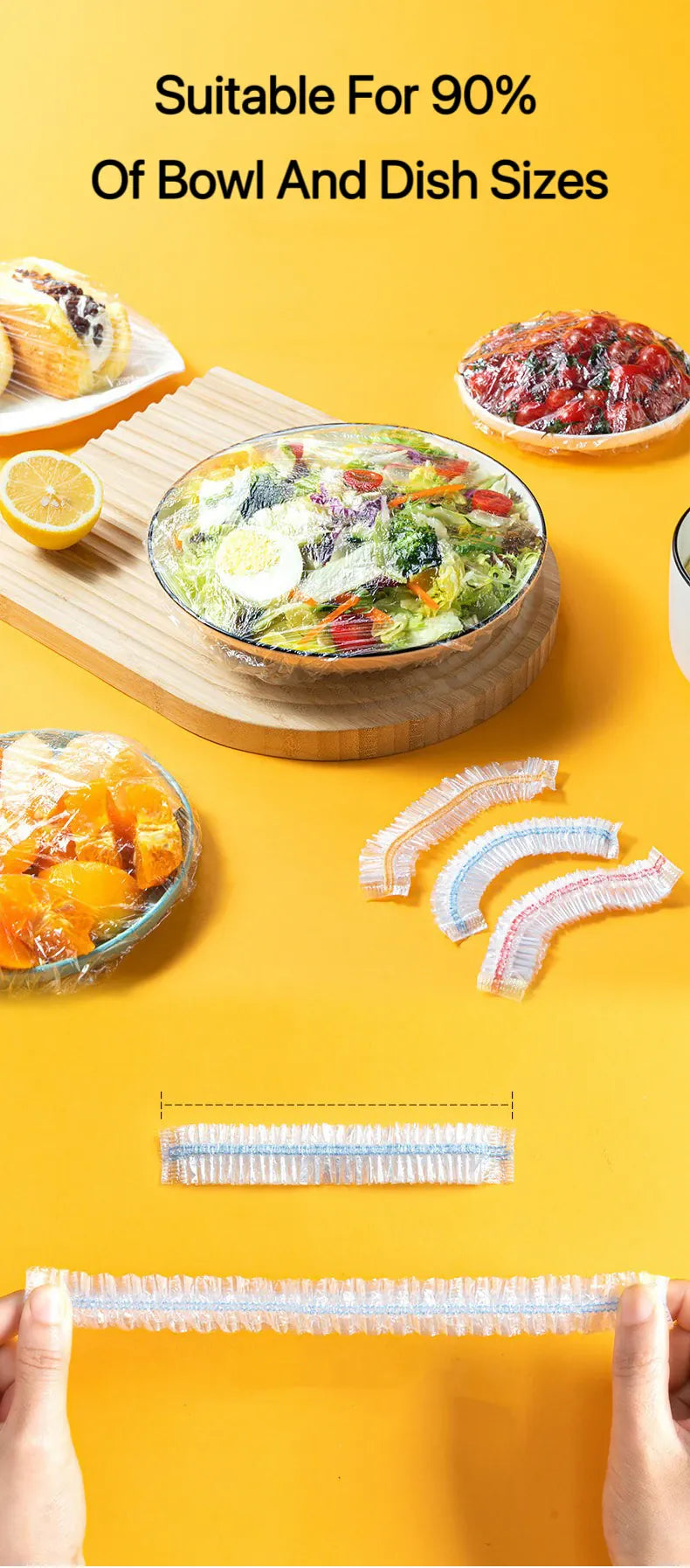 Film Alimentaire Réutilisable Coloré Transparent Lot de 1000 Pièces