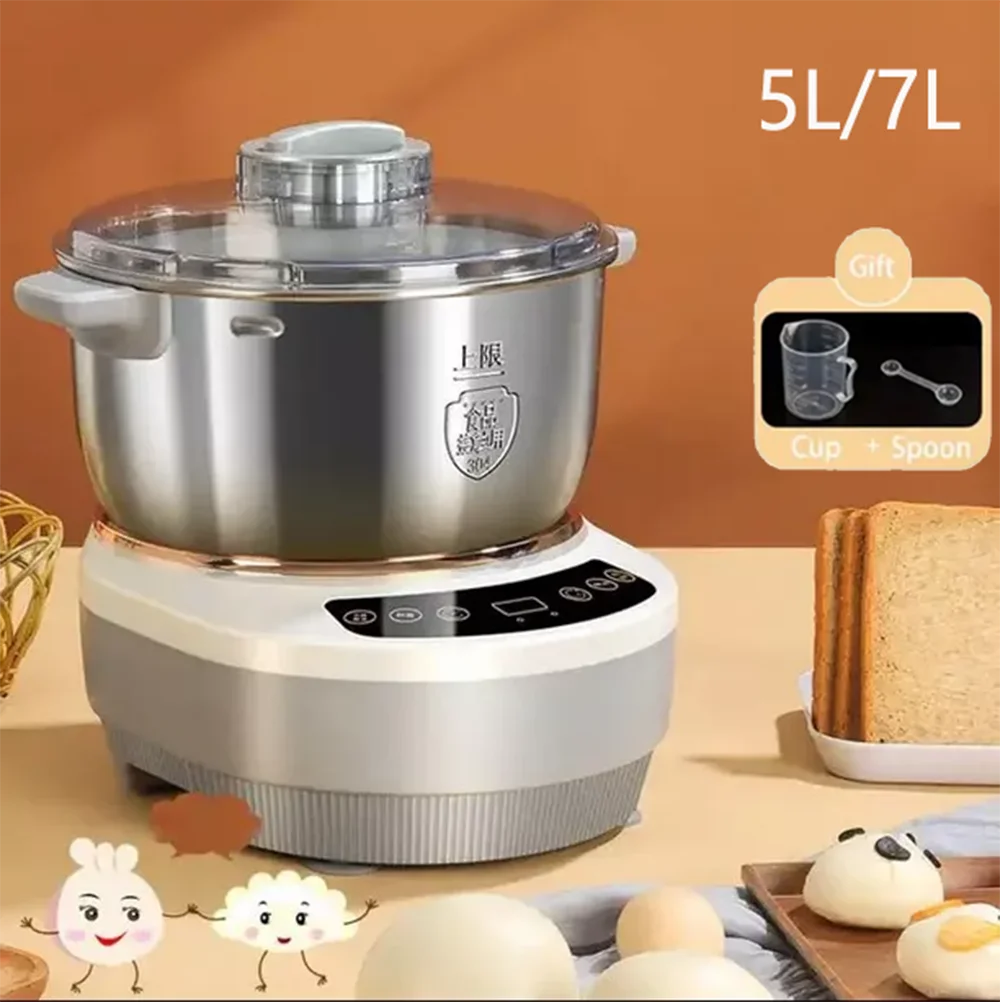 Pétrin électrique 5 L ou 7 L avec verre et cuillère doseurs