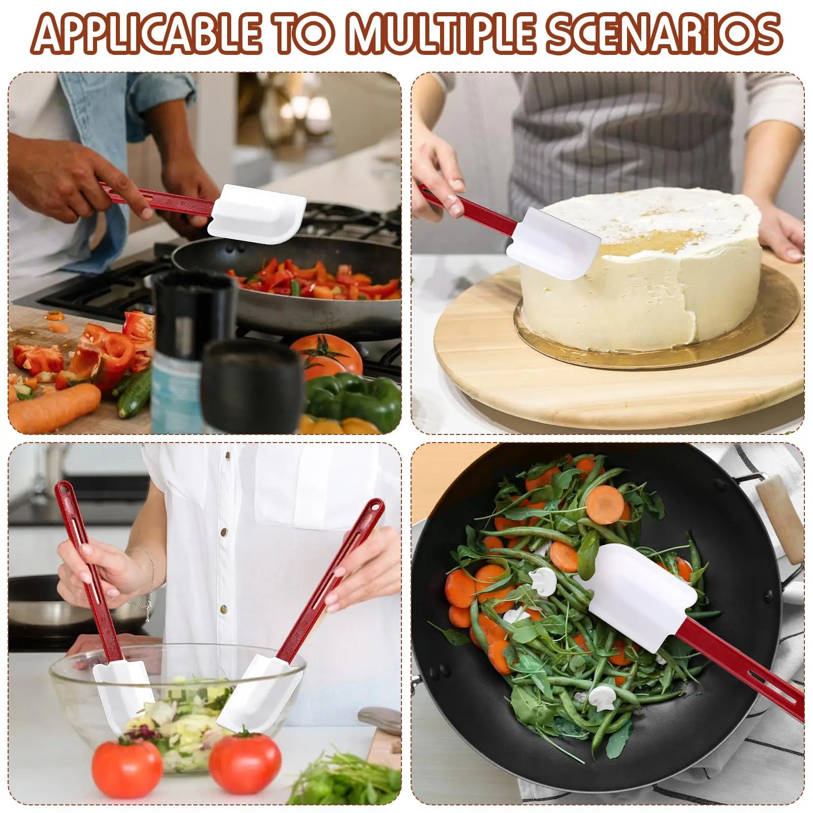 spatules souples pour mélange et cuisson