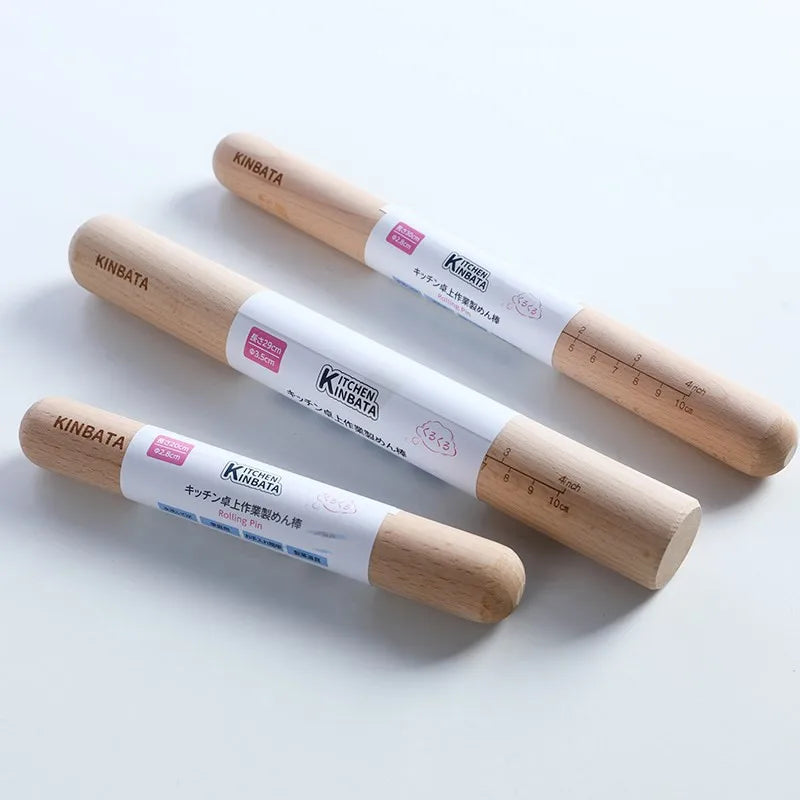 Rouleau à pâtisserie en bois avec mesures précises - Accessoire de cuisine pour la pâtisserie et la décoration de gâteaux