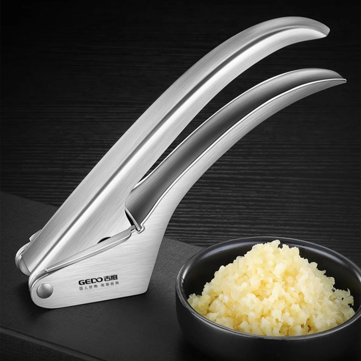 Presse-Ail Inox Manuel avec Presse-Gingembre Durable 304