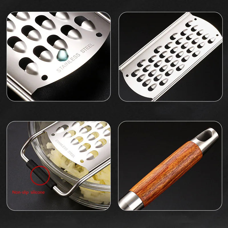 outil de cuisine avec quatre lames en inox