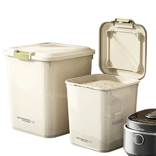 Boîte Conservation Riz 10L Hermétique Anti-Insectes Avec Couvercle Boîtes Hermétiques