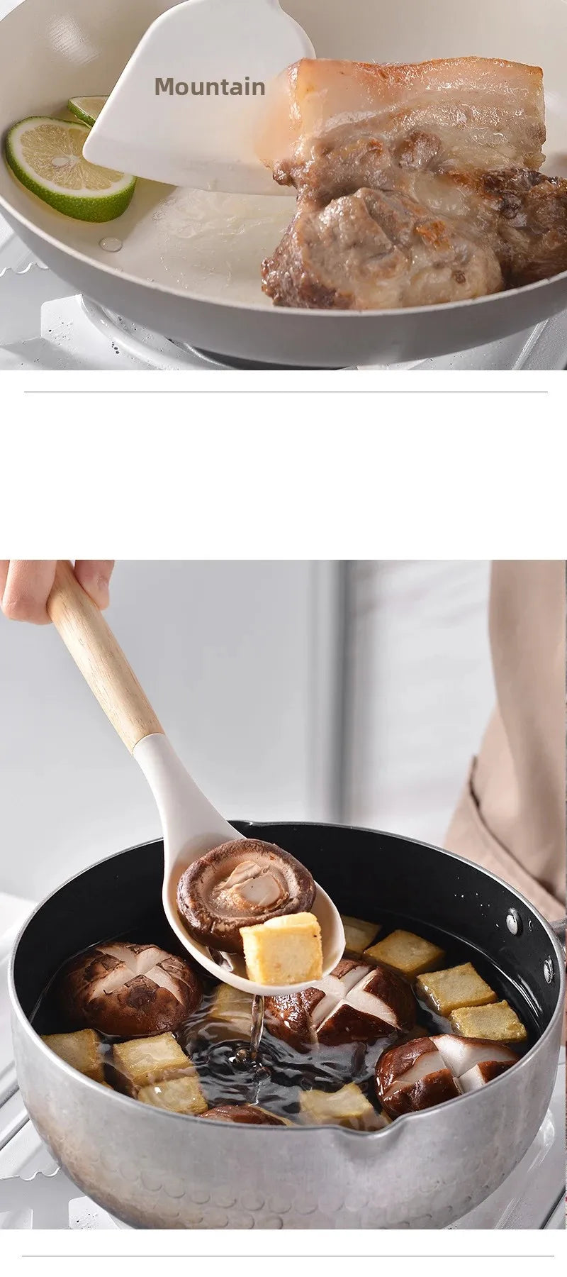 ensemble d'ustensiles de cuisine ergonomiques