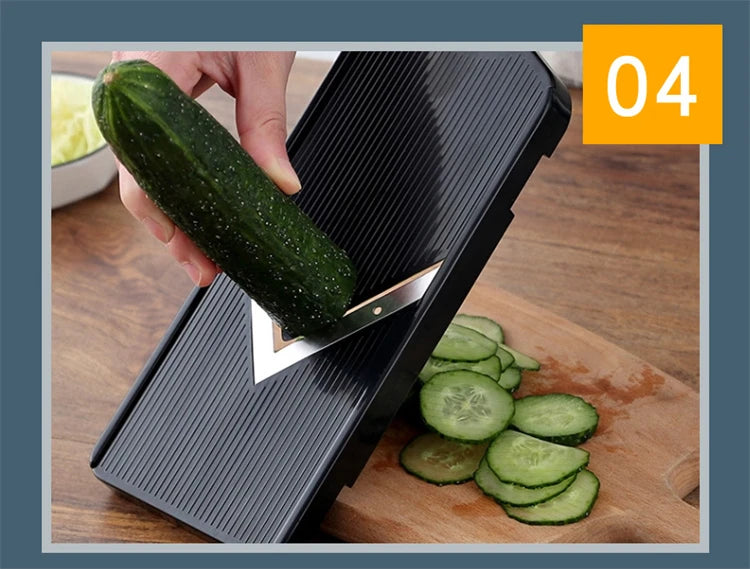 mandoline de cuisine avec grille de découpe