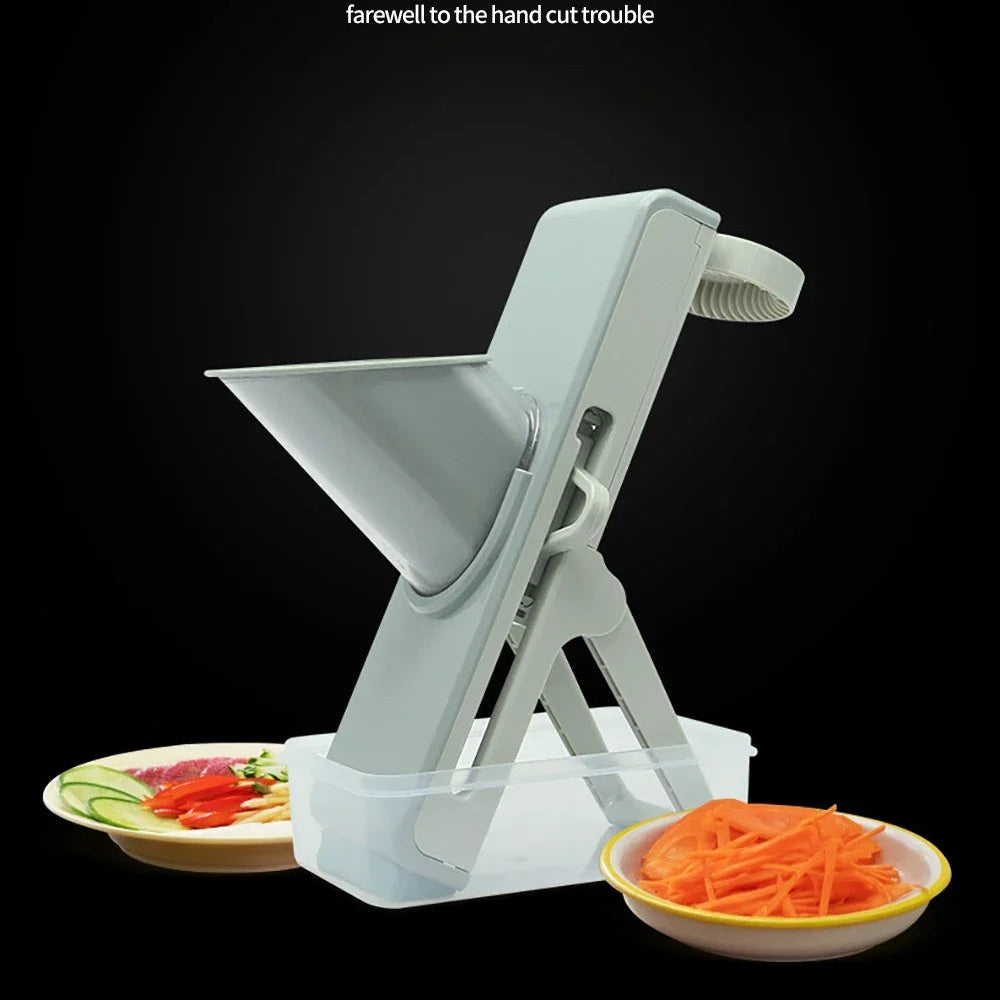 mandoline à trancher légumes avec couvercle