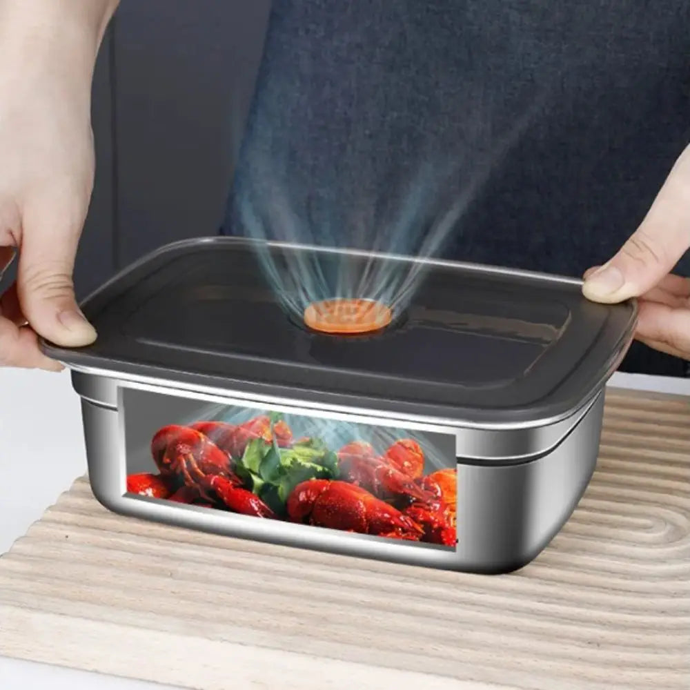 Lunch Box Inox 600 à 3200 ml avec Couvercle Hermétique