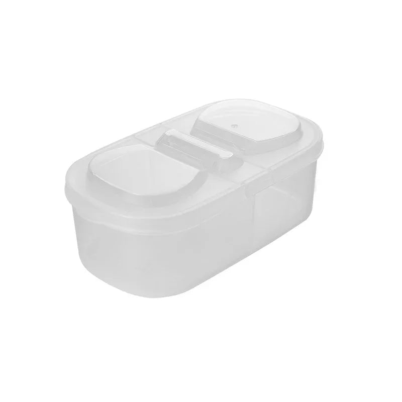 bac de rangement pour aliments avec ouverture double