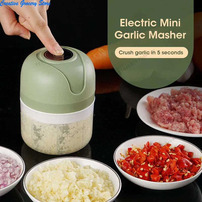 Hachoir Électrique 250ml Portable | Mixeur Ail et Légumes