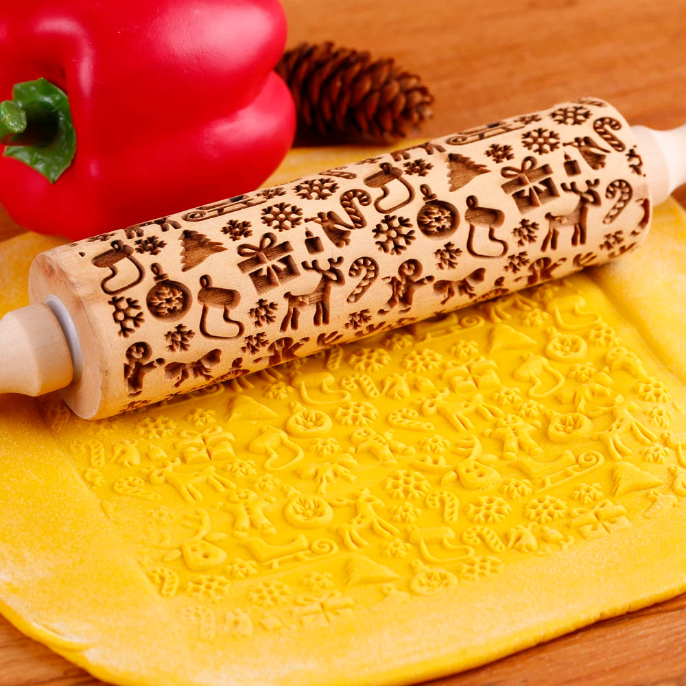 accessoire de cuisson en bois pour Noël