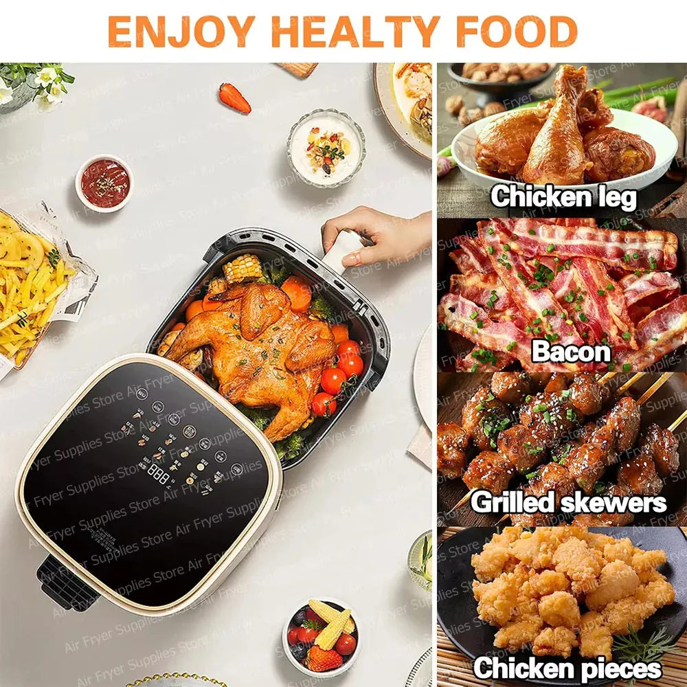 Moules Silicone Air Fryer Réutilisables Carré 23 cm - Lot de 1 Air Fryer