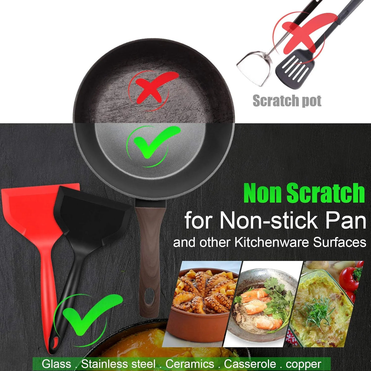 spatule résistante à la chaleur en silicone