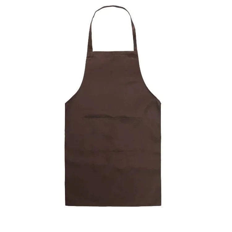 Adjustable Cooking Apron Unisex  Household Solid Color Chef Waiter Barbecue Hairdresser Adult Pocket Apron Kitchen Supplies Tool coffee